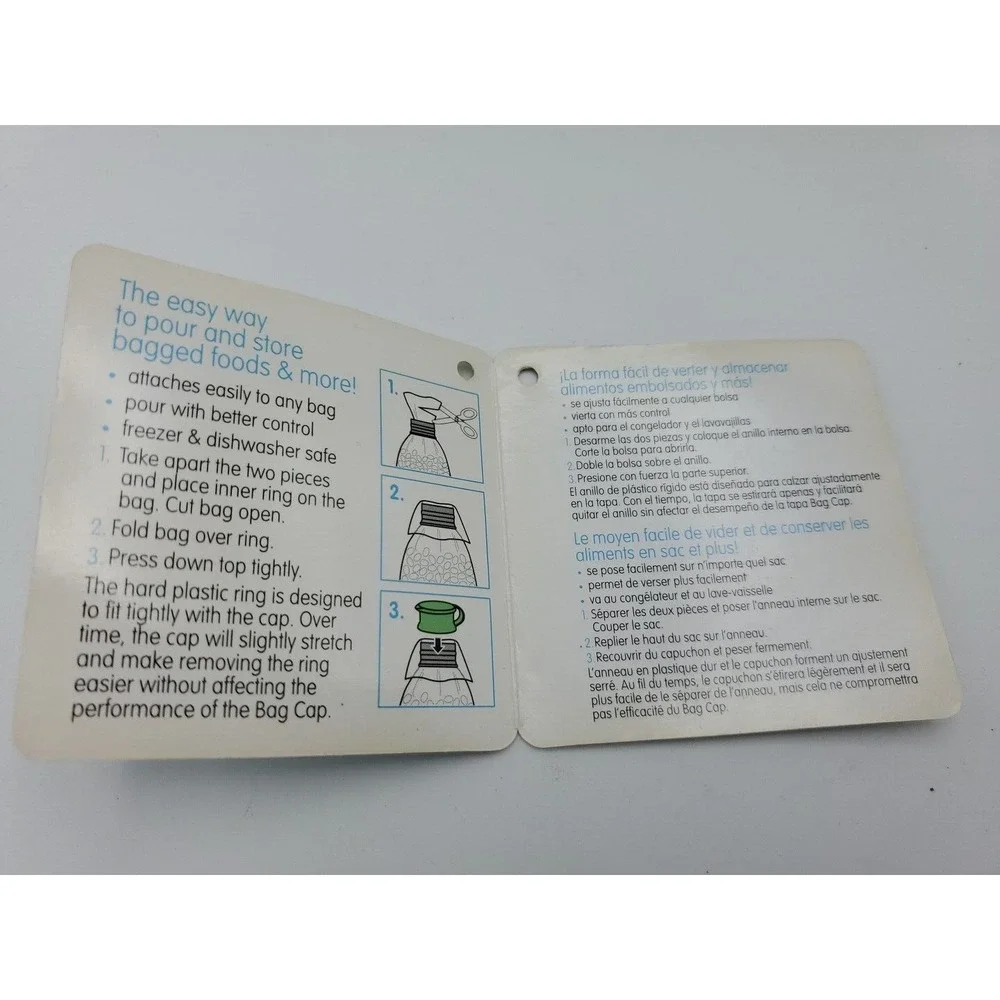 3 Copco Bag Caps, Make Any Bag A Reusable Container, Smart‎ Gadgets Green